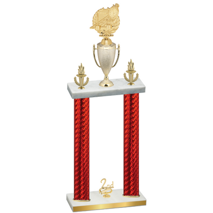 Double Red Carbon Fiber Second Place Swimming Trophy