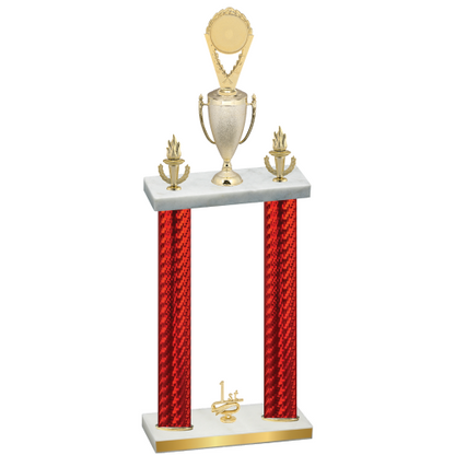 Double Red Carbon Fiber First Place Insert Trophy
