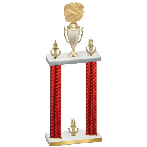Double Red Carbon Fiber Victory Cheerleading Trophy