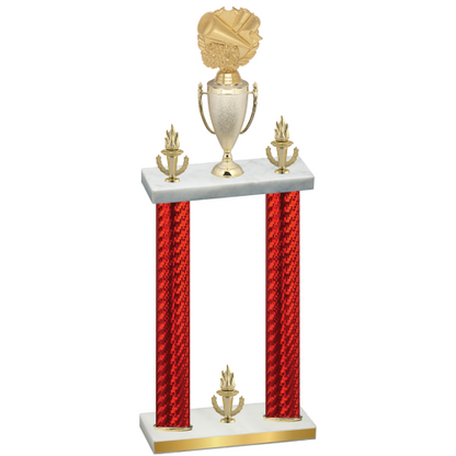 Double Red Carbon Fiber Victory Cheerleading Trophy