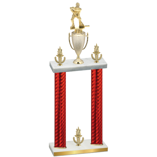Double Red Carbon Fiber Victory Hockey Trophy