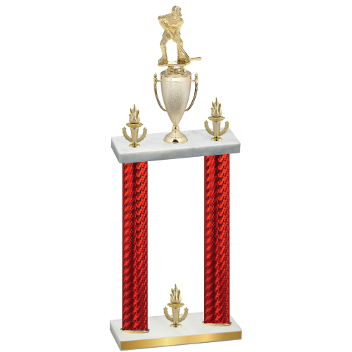 Double Red Carbon Fiber Victory Hockey Trophy
