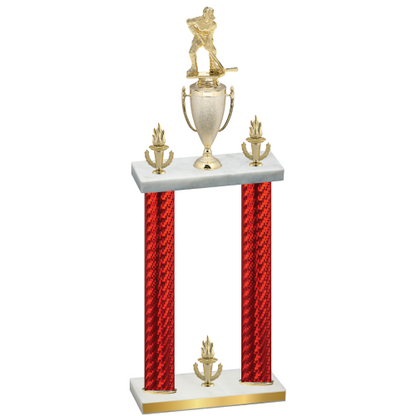 Double Red Carbon Fiber Victory Hockey Trophy