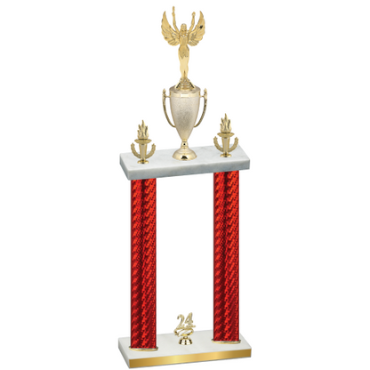 Double Red Carbon Fiber Year Victory Trophy