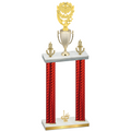 Double Red Carbon Fiber First Place Pickleball Trophy