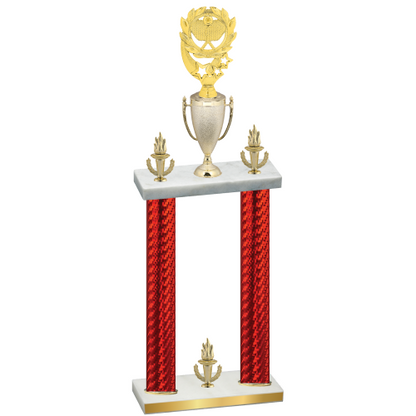 Double Red Carbon Fiber Victory Pickleball Trophy
