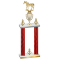 Double Red Carbon Fiber Victory Horses Trophy