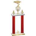 Double Red Carbon Fiber Third Place Cars Trophy