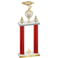 Double Red Carbon Fiber Fourth Place Cars Trophy
