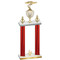 Double Red Carbon Fiber Fourth Place Cars Trophy