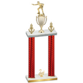 Double Red Carbon Fiber Second Place Shooter Trophy