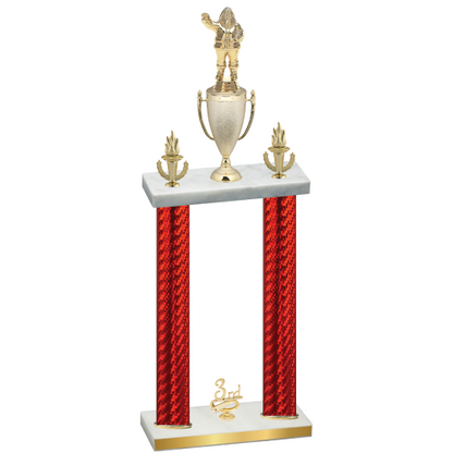 Double Red Carbon Fiber Third Place Holiday Trophy