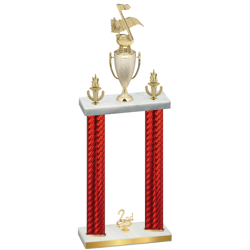 Double Red Carbon Fiber Second Place Music Trophy