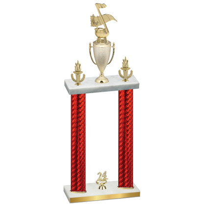 Double Red Carbon Fiber Year Music Trophy