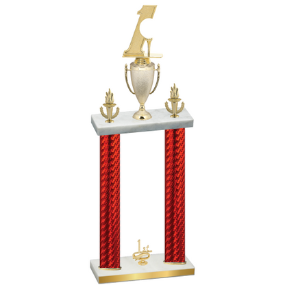 Double Red Carbon Fiber First Place Golf Trophy