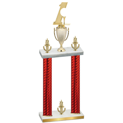 Double Red Carbon Fiber Victory Golf Trophy