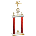 Double Red Carbon Fiber Victory Karate Trophy