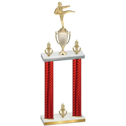 Double Red Carbon Fiber Victory Karate Trophy