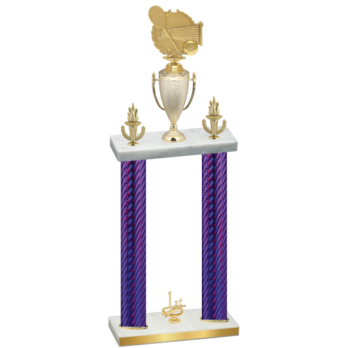 Double Purple Carbon Fiber First Place Tennis Trophy