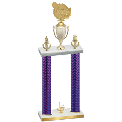 Double Purple Carbon Fiber First Place Tennis Trophy