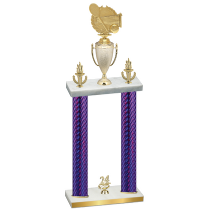 Double Purple Carbon Fiber Year Tennis Trophy