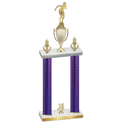 Double Purple Carbon Fiber Year Tennis Trophy
