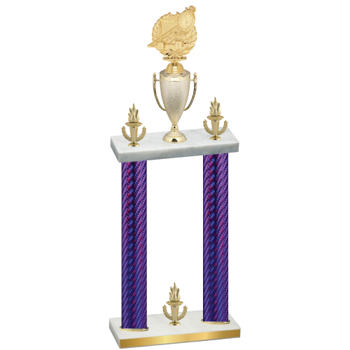 Double Purple Carbon Fiber Victory Swimming Trophy