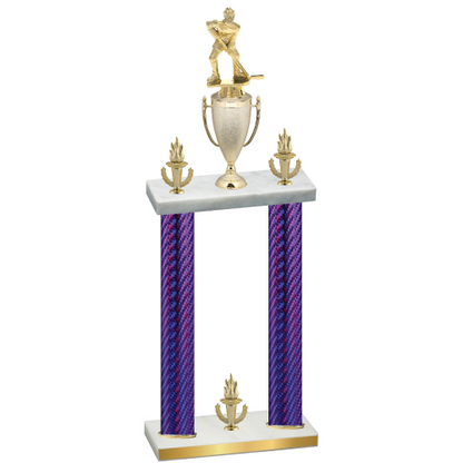 Double Purple Carbon Fiber Victory Hockey Trophy