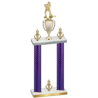 Double Purple Carbon Fiber Victory Hockey Trophy