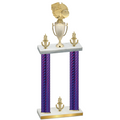 Double Purple Carbon Fiber Victory Basketball Trophy