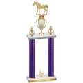 Double Purple Carbon Fiber Fourth Place Horses Trophy