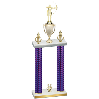 Double Purple Carbon Fiber Year Archery Trophy