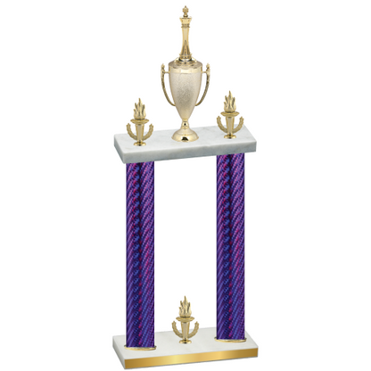 Double Purple Carbon Fiber Victory Chess Trophy