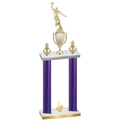 Double Purple Carbon Fiber First Place Basketball Trophy