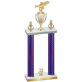 Double Purple Carbon Fiber Year Fishing Trophy