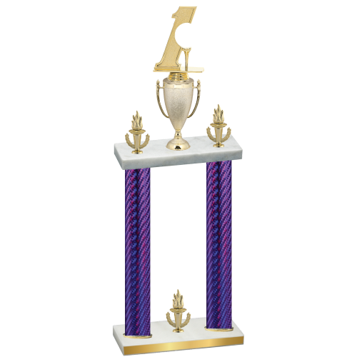 Double Purple Carbon Fiber Victory Golf Trophy