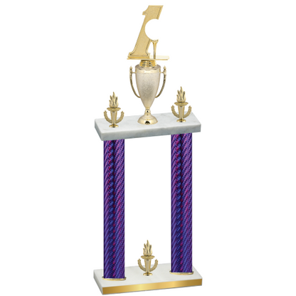 Double Purple Carbon Fiber Victory Golf Trophy