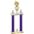 Double Purple Carbon Fiber Year Baseball Trophy