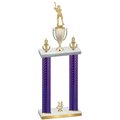 Double Purple Carbon Fiber Year Baseball Trophy