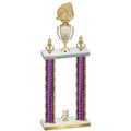 Double Purple Glacier Year Soccer Trophy