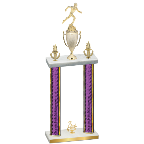 Double Purple Glacier Third Place Running Trophy
