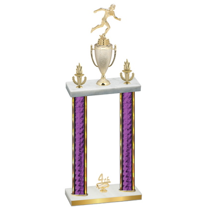 Double Purple Glacier Fourth Place Running Trophy