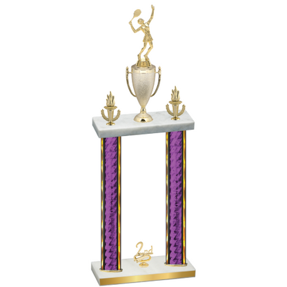 Double Purple Glacier Second Place Tennis Trophy