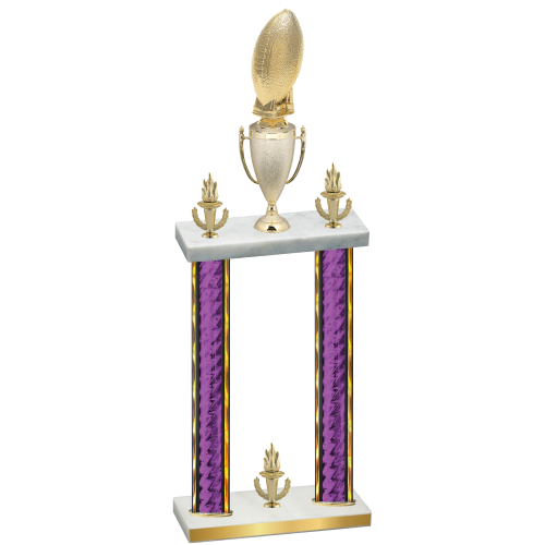 Double Purple Glacier Victory Football Trophy