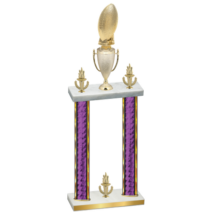 Double Purple Glacier Victory Football Trophy