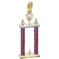 Double Purple Glacier Year Football Trophy