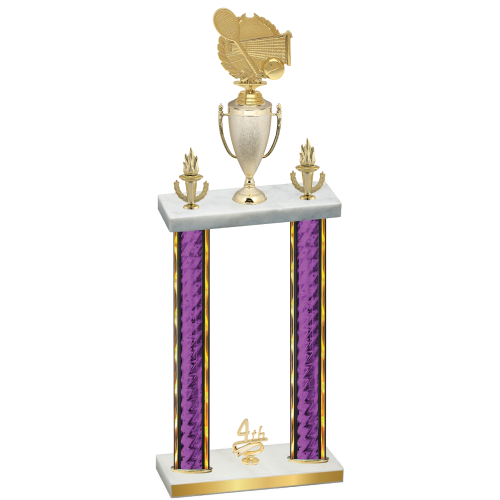 Double Purple Glacier Fourth Place Tennis Trophy