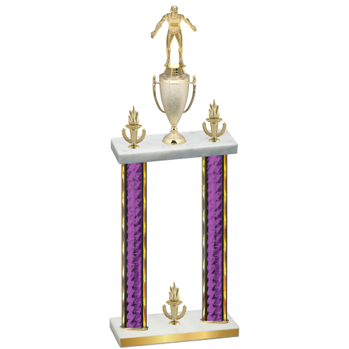 Double Purple Glacier Victory Wrestling Trophy