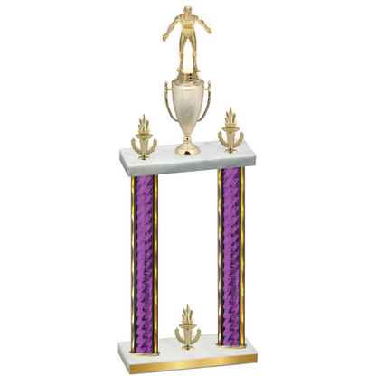 Double Purple Glacier Victory Wrestling Trophy