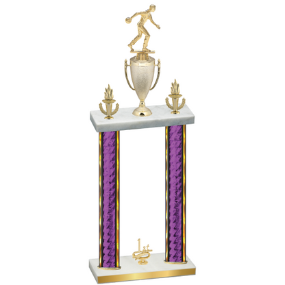 Double Purple Glacier First Place Bowling Trophy